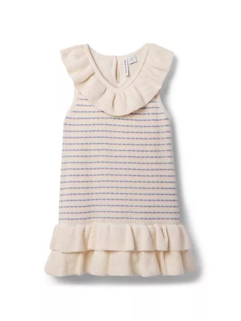 Janie & Jack crochet ruffle sweater dress